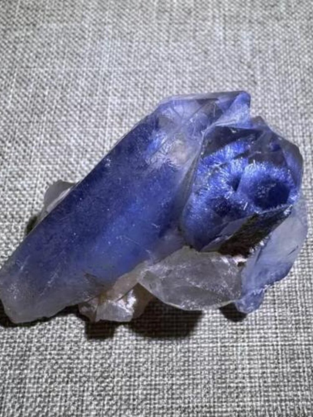 Brazilian blue line stone ore sample raw stone